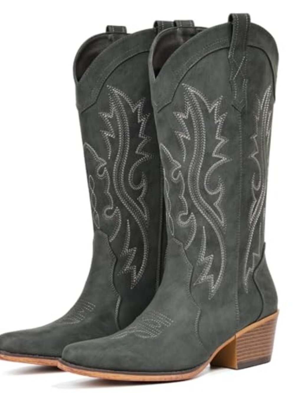 Cowboy Boots For Women Western Cowgirl Boots Mid Calf Snip Toe